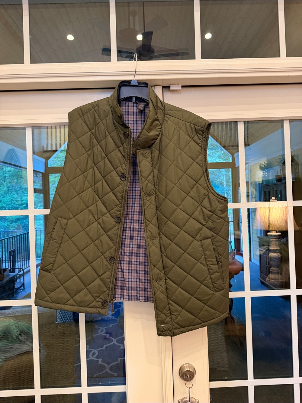 Brooks Brothers Quilted Vest in Olive